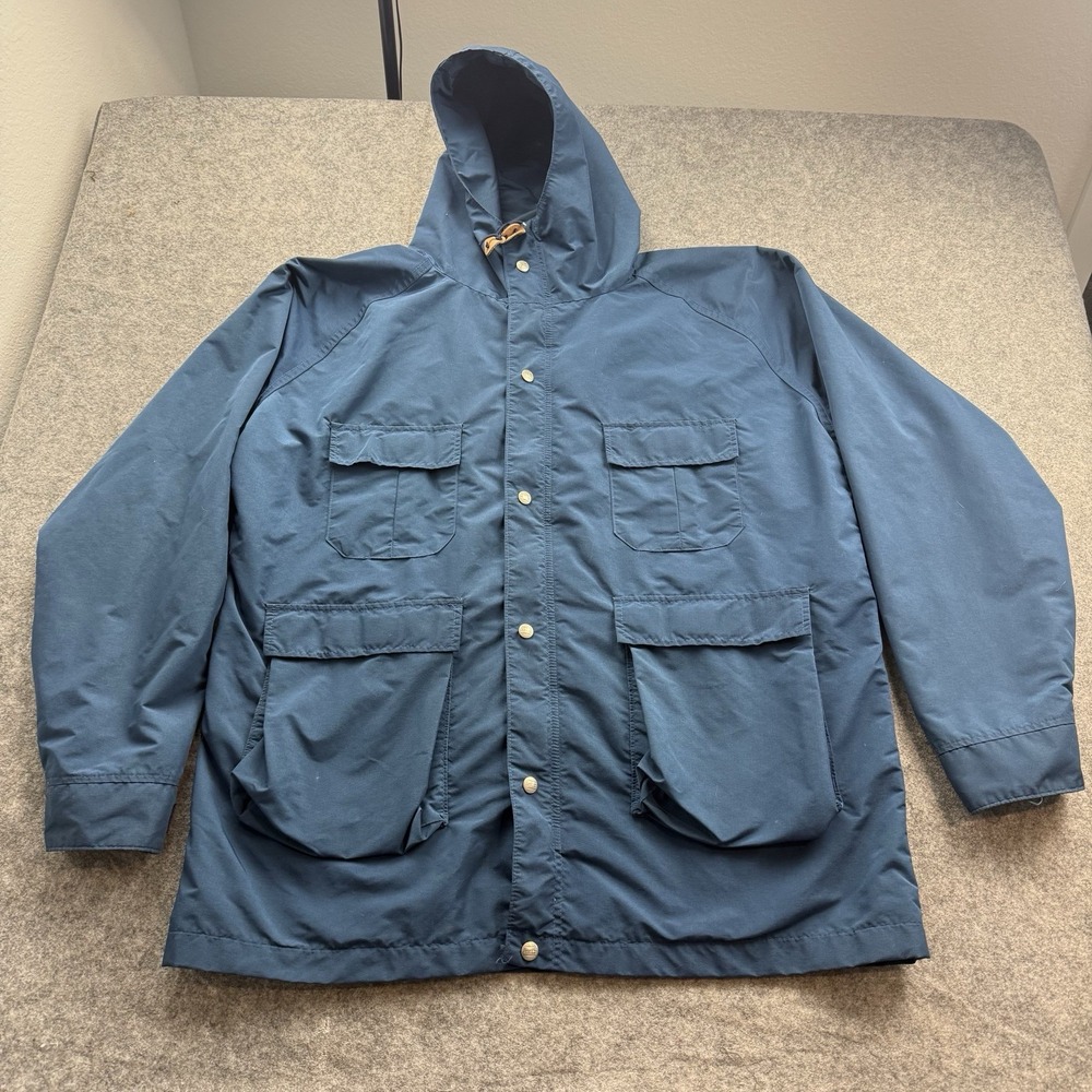 Vintage LL Bean Baxter State Parka Mens XL Blue Nylon Mountain Jacket USA Made